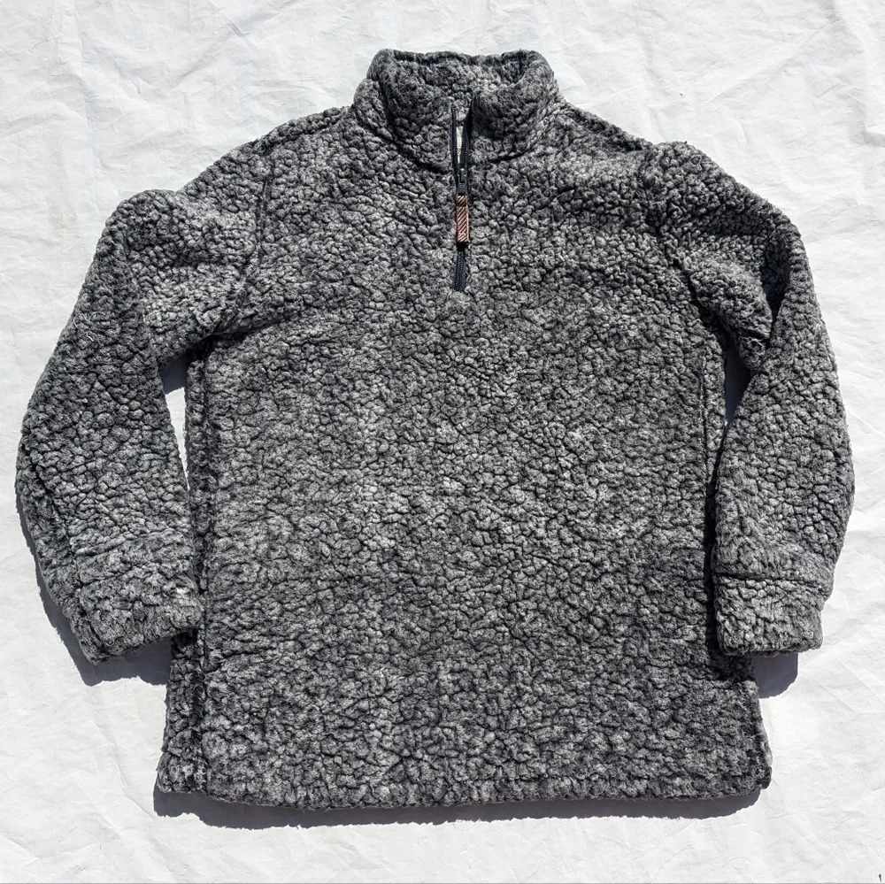 Weatherproof Sherpa Fleece Quarter Zip Pullover Grey Women’s Medium